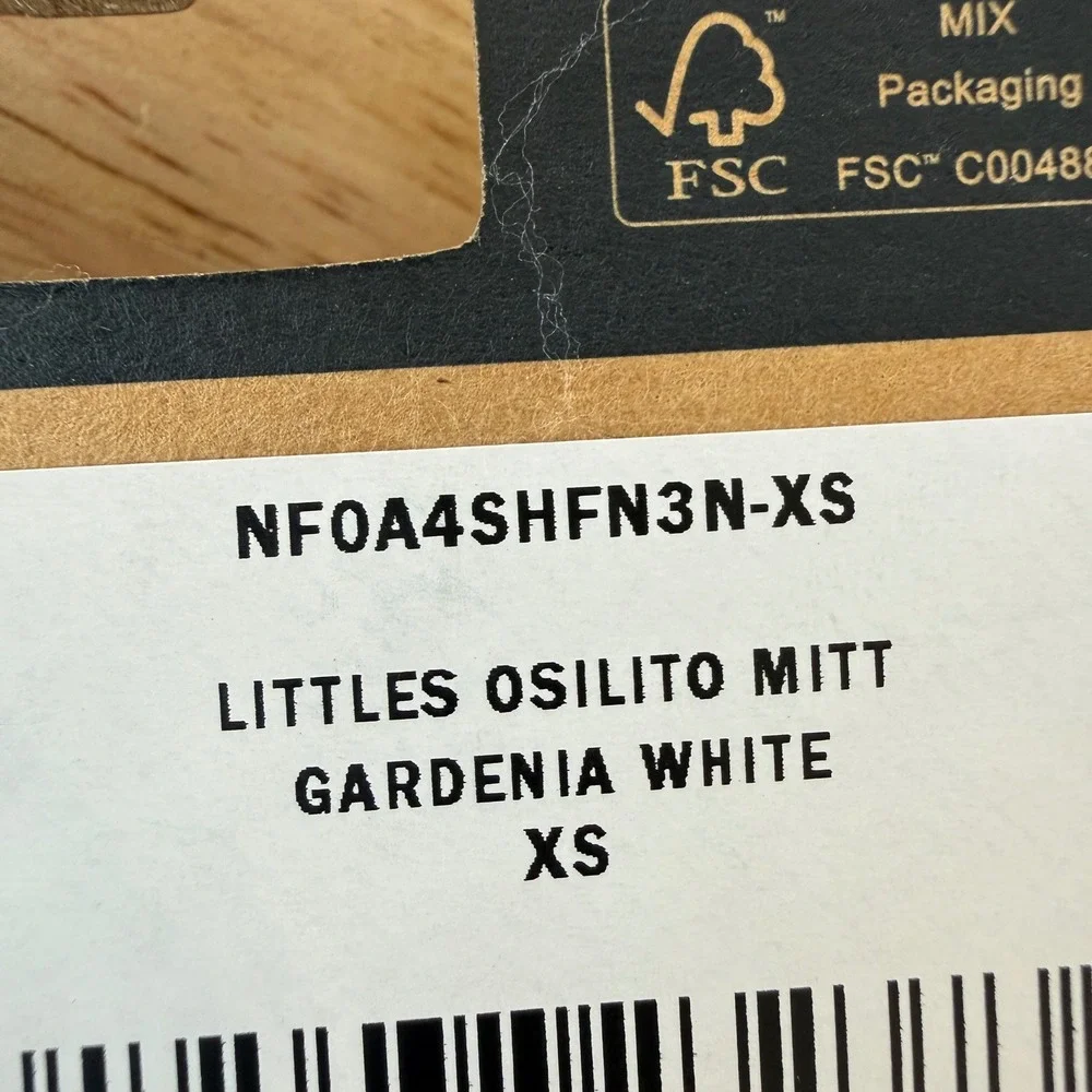 The North Face Suave Oso Mittens Kids XS Gardenia White NF0A4SHF Fleece